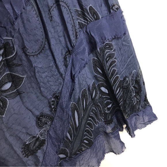 Scandal Italy Blue Flowy Silk Dress - Picture 9 of 15